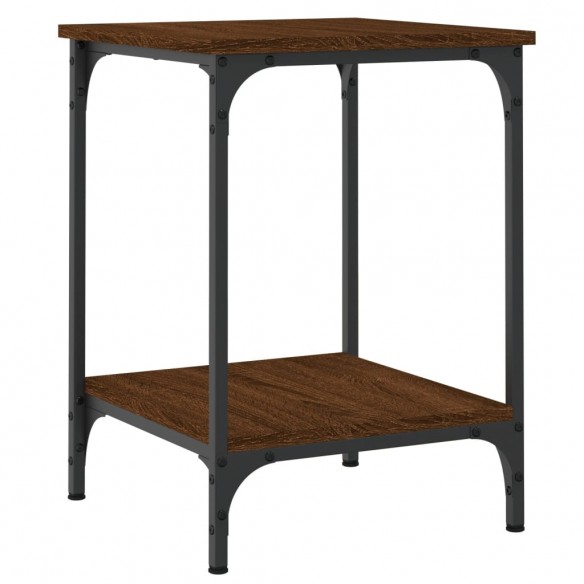 Table basse chêne marron 40x40x55 cm bois d'ingénierie