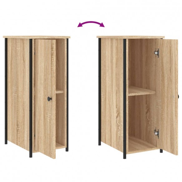 Tables de chevet 2pcs chêne sonoma 32x42x80cm bois d'ingénierie