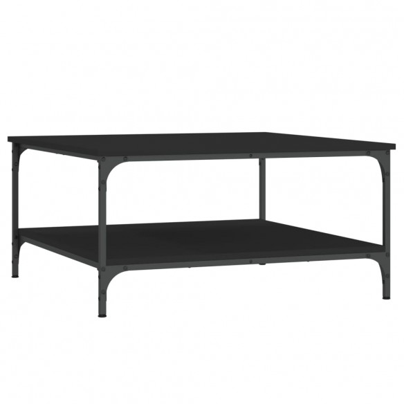 Table basse noir 80x80x40 cm bois d'ingénierie