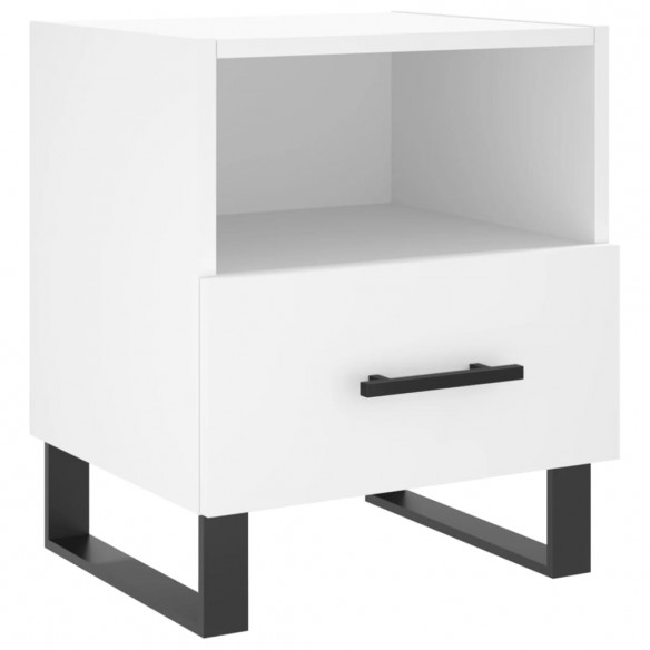 Tables de chevet 2 pcs blanc 40x35x47,5 cm bois d’ingénierie