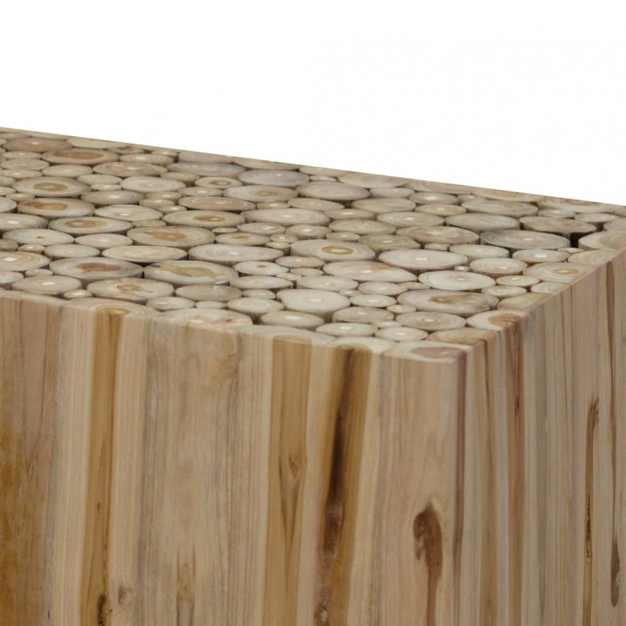 Table basse Teck véritable 90x50x30 cm