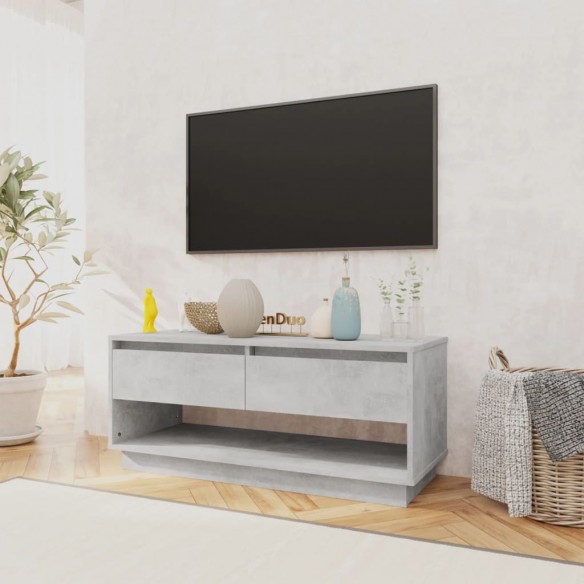 Meuble TV Gris béton 102x41x44 cm Aggloméré