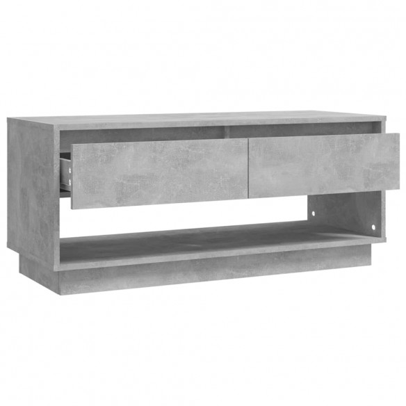 Meuble TV Gris béton 102x41x44 cm Aggloméré