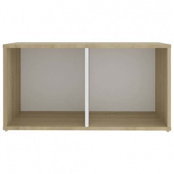 Meubles TV 4 pcs Blanc et chêne sonoma 72x35x36,5 cm Aggloméré