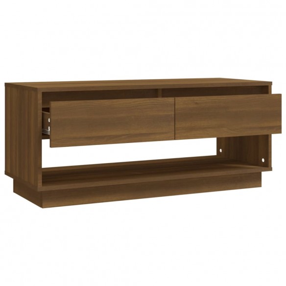 Meuble TV Chêne marron 102x41x44 cm Aggloméré