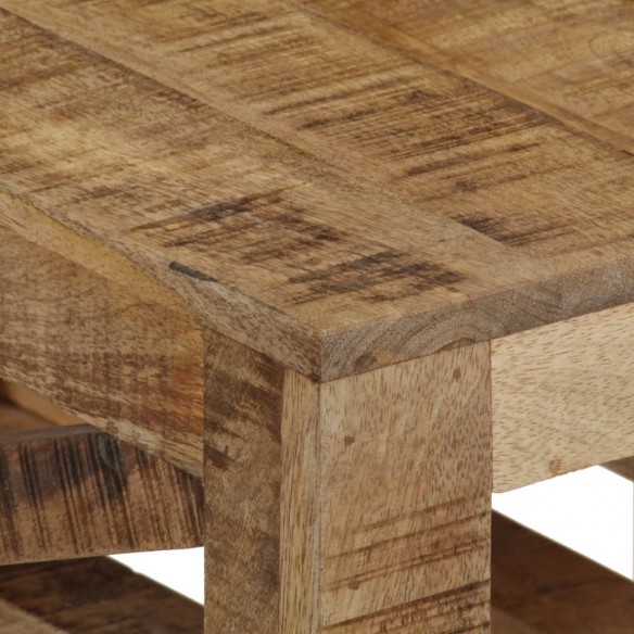 Table basse avec roues Bois de manguier massif 110 x 50 x 37 cm