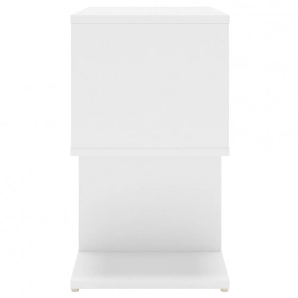 Table de chevet Blanc 50x30x51,5 cm Aggloméré