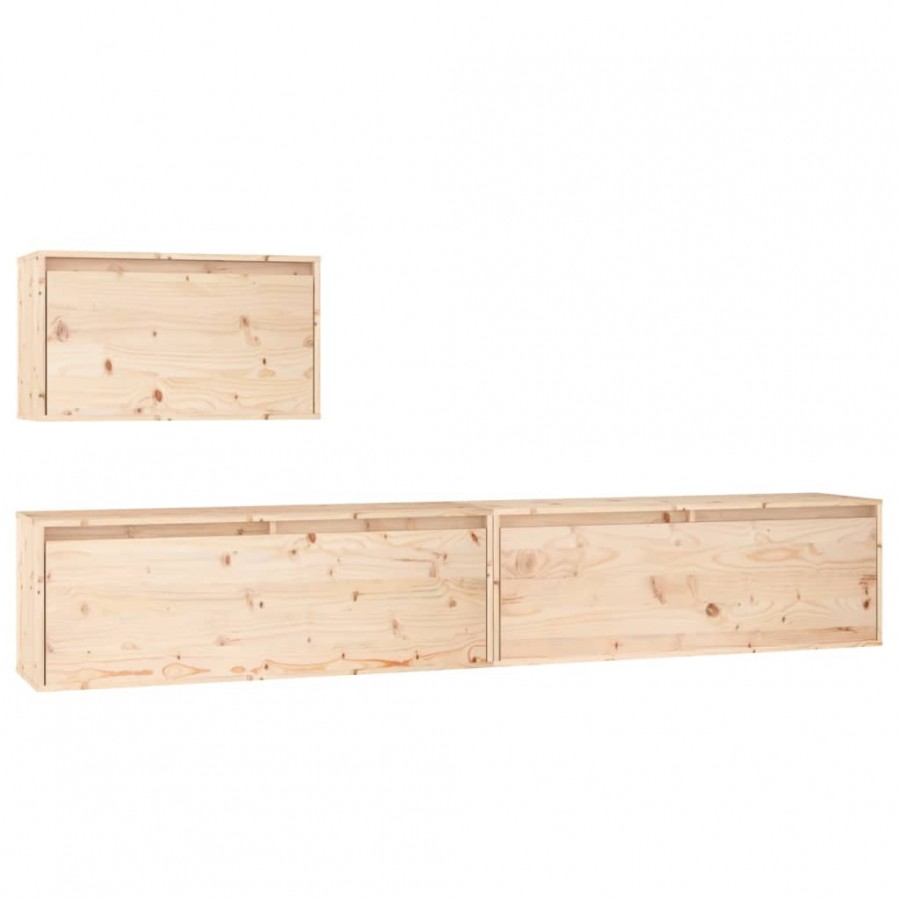 Meubles TV 3 pcs Bois massif de pin Meubles TV 3 pcs Bois massif de pin