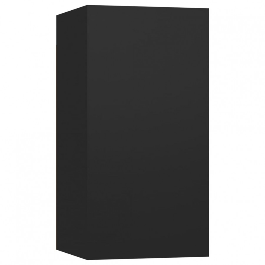Meubles TV 7 pcs Noir 30,5x30x60 cm Aggloméré Meubles TV 7 pcs Noir 30,5x30x60 cm Aggloméré
