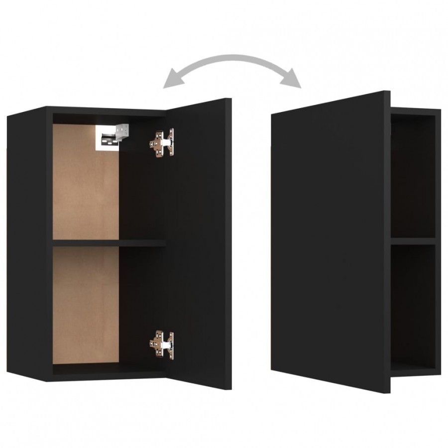 Meubles TV 7 pcs Noir 30,5x30x60 cm Aggloméré Meubles TV 7 pcs Noir 30,5x30x60 cm Aggloméré