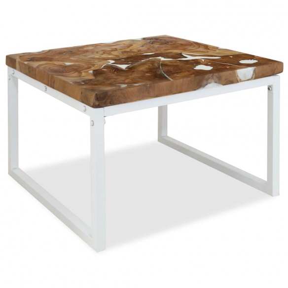 Table basse Teck Résine 60 x 60 x 40 cm