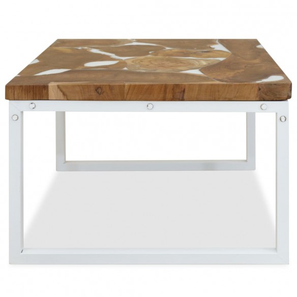 Table basse Teck Résine 60 x 60 x 40 cm