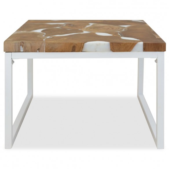 Table basse Teck Résine 60 x 60 x 40 cm