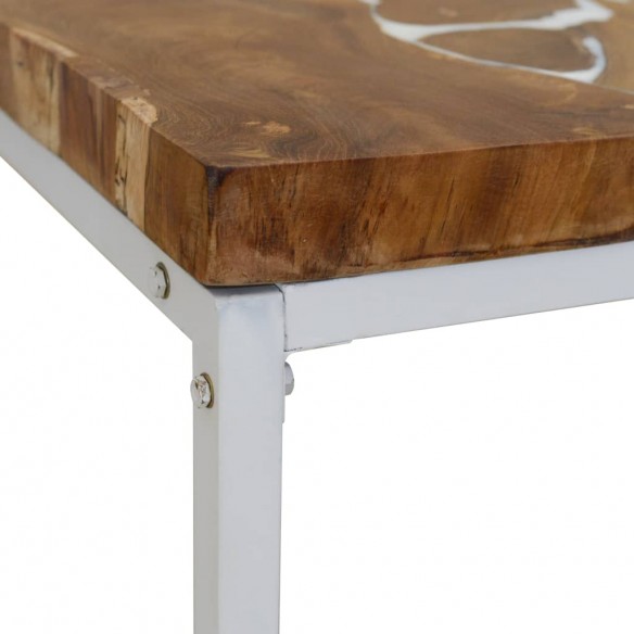 Table basse Teck Résine 60 x 60 x 40 cm