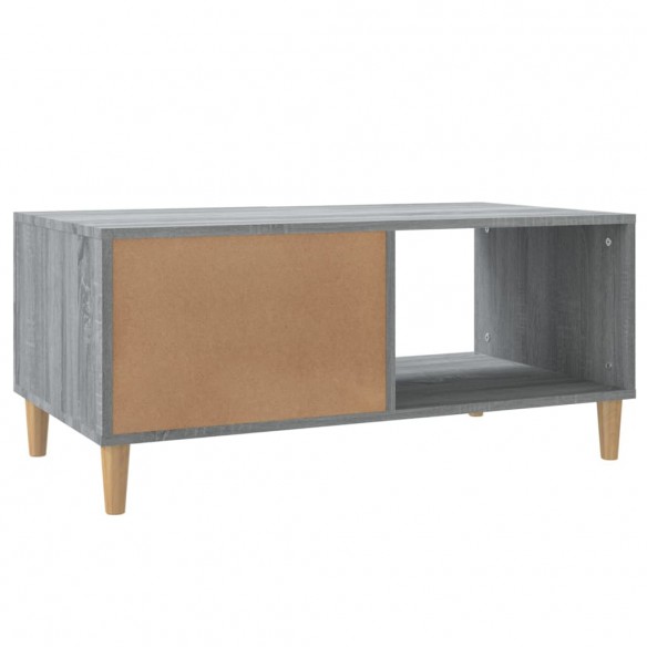Table basse Sonoma gris 89,5x50x40 cm Bois d'ingénierie