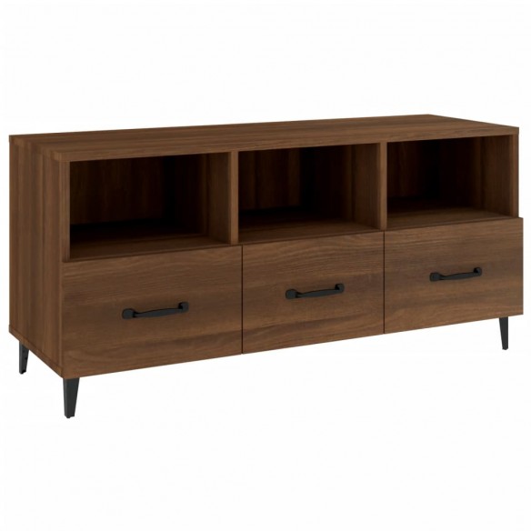 Meuble TV Chêne marron 102x35x50 cm Bois d'ingénierie