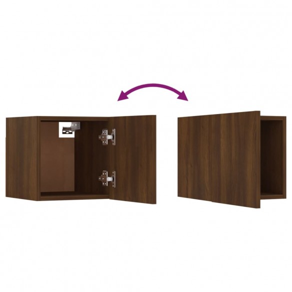 Meubles TV muraux 8 pcs Chêne marron 30,5x30x30 cm