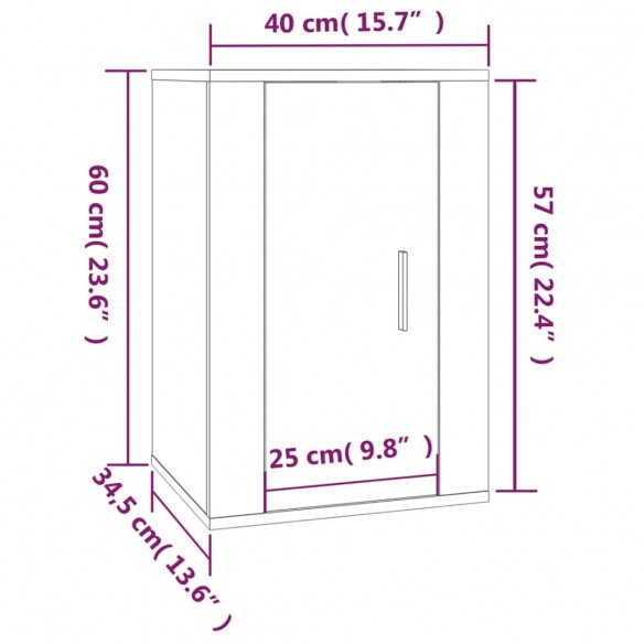 Ensemble de meubles TV 2 pcs blanc brillant bois d'ingénierie