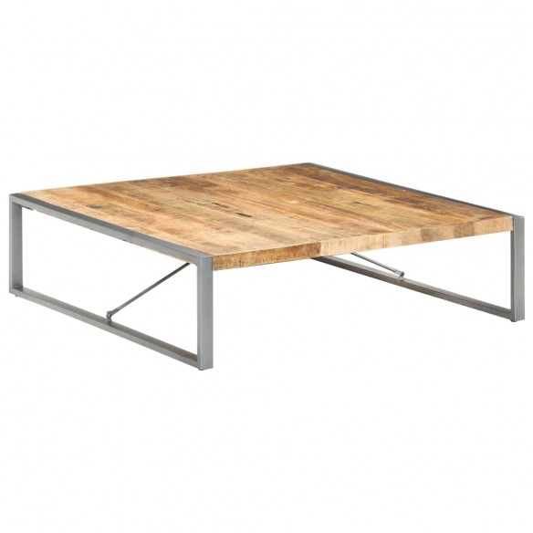 Table basse 140x140x40 cm Bois de manguier brut