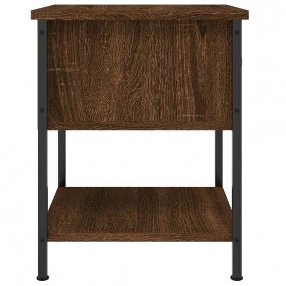 Table de chevet chêne marron 34x35,5x45 cm bois d'ingénierie