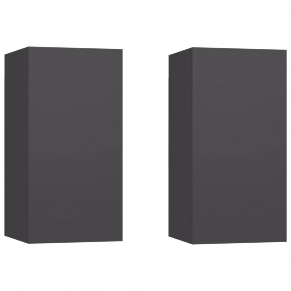 Meubles TV 2 pcs Gris 30,5x30x60 cm Aggloméré