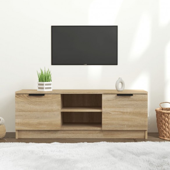 Meuble TV Chêne sonoma 102x35x36,5 cm Bois d'ingénierie