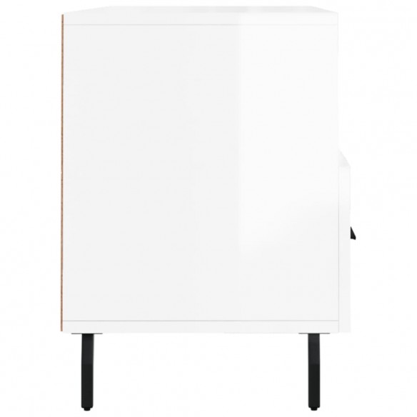 Meuble TV Blanc brillant 102x36x50 cm Bois d'ingénierie