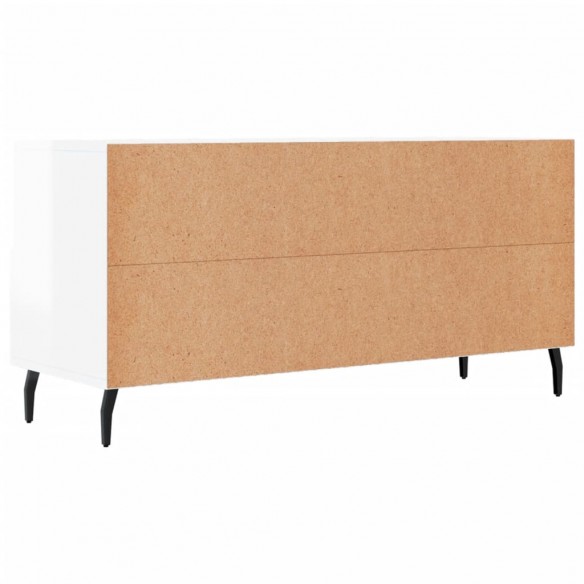 Meuble TV Blanc brillant 102x36x50 cm Bois d'ingénierie