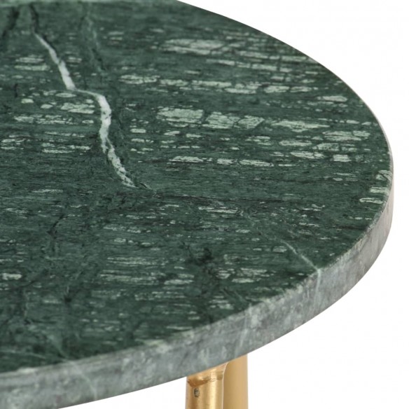 Table basse Vert 40x40x40 cm Pierre véritable et texture marbre