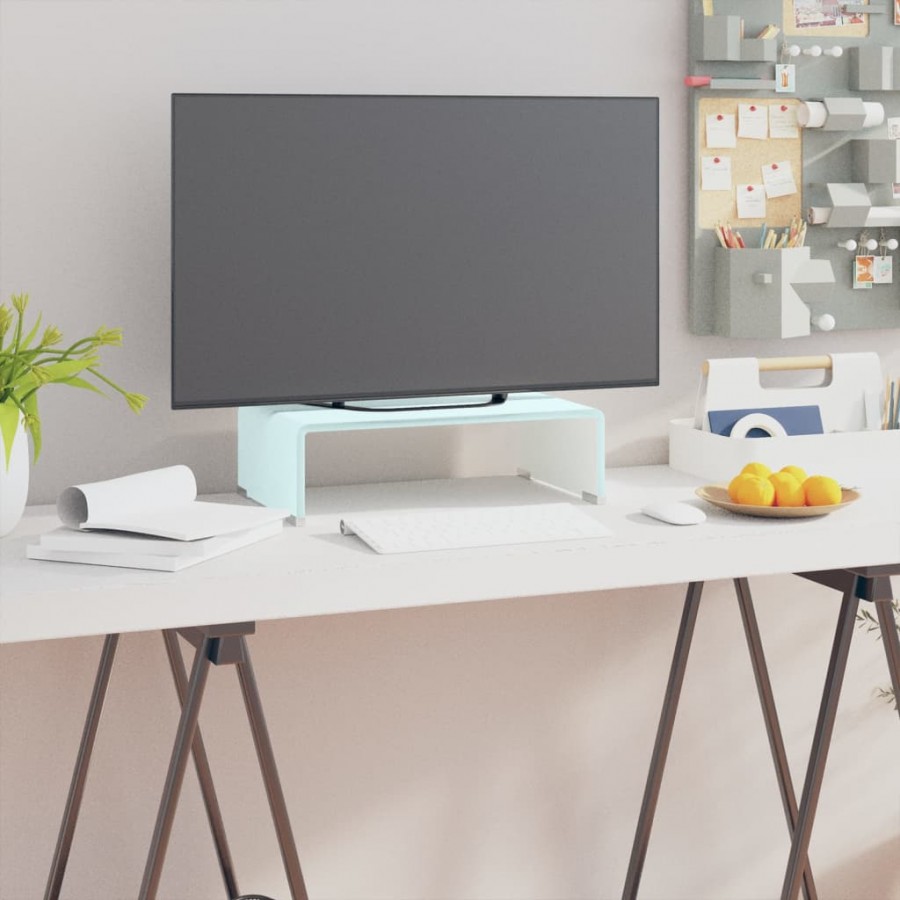 Meuble TV/Support pour moniteur 40x25x11 cm verre vert
