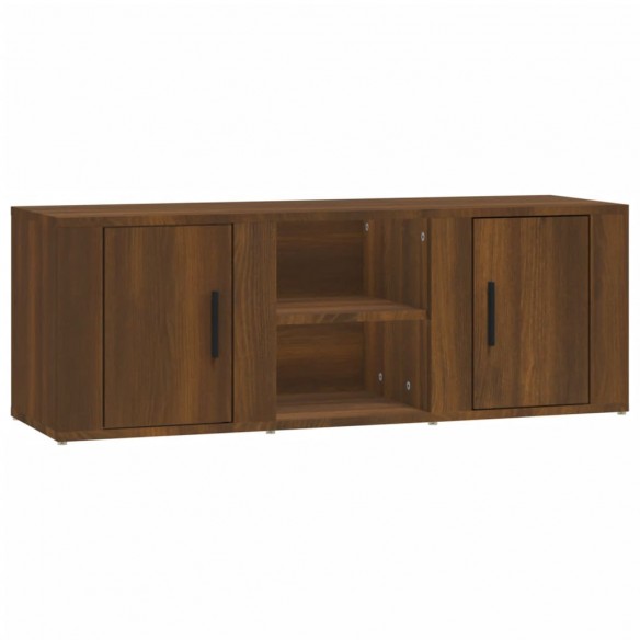 Meuble TV Chêne marron 100x31,5x35 cm Bois d'ingénierie