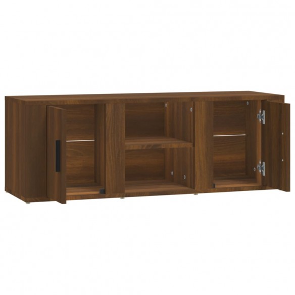 Meuble TV Chêne marron 100x31,5x35 cm Bois d'ingénierie