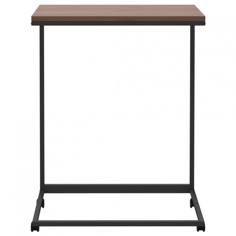 Table d'appoint avec roues Noir 55x35x70 cm 