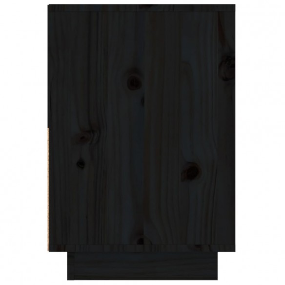 Table de chevet Noir 60x34x51 cm Bois de pin solide