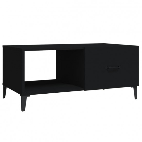 Table basse noir 90x50x40 cm bois d'ingénierie