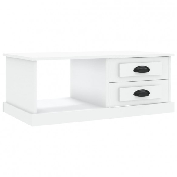 Table basse blanc 90x50x35 cm bois d'ingénierie