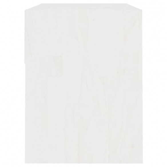 Table de chevet Blanc 40x31x40 cm Bois de pin massif