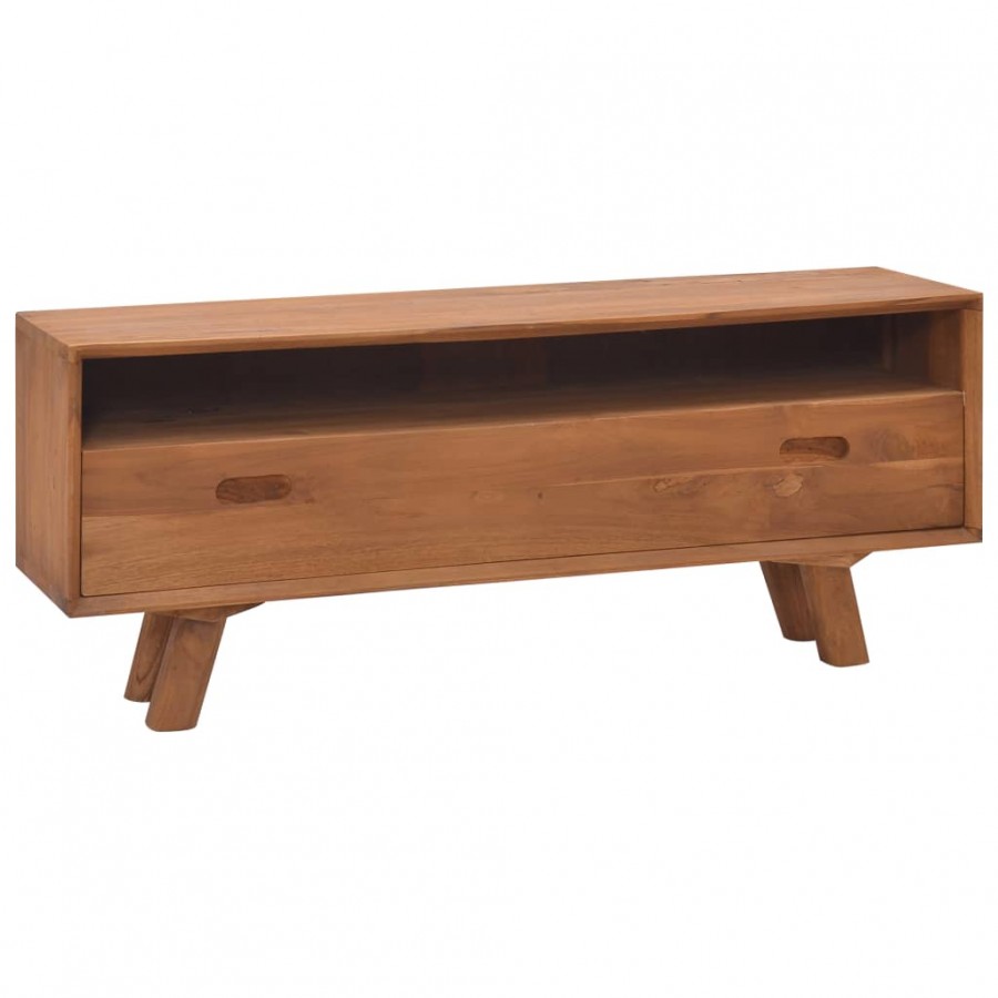 Meuble TV 110x30x45 cm Bois de teck massif