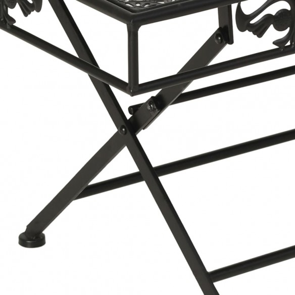 Table basse pliante Style vintage Métal 100 x 50 x 45 cm Noir