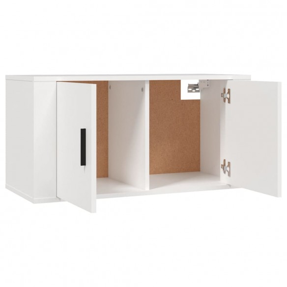 Ensemble de meubles TV 3 pcs Blanc Bois d'ingénierie