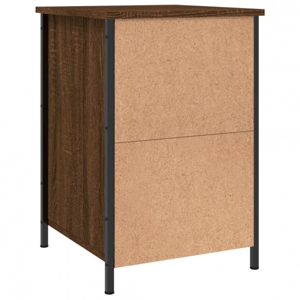 Table de chevet chêne marron 40x42x60 cm bois d'ingénierie