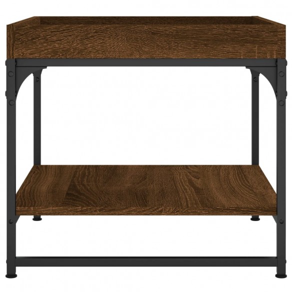Table basse chêne marron 49,5x49,5x45 cm bois d'ingénierie