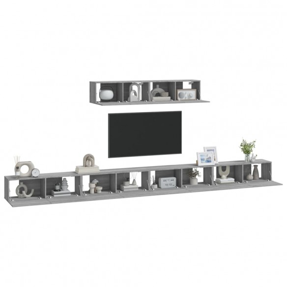 Ensemble de meubles TV 6 pcs Sonoma gris Bois d'ingénierie