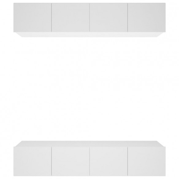 Meubles TV 4 pcs Blanc 80x30x30 cm Bois d'ingénierie