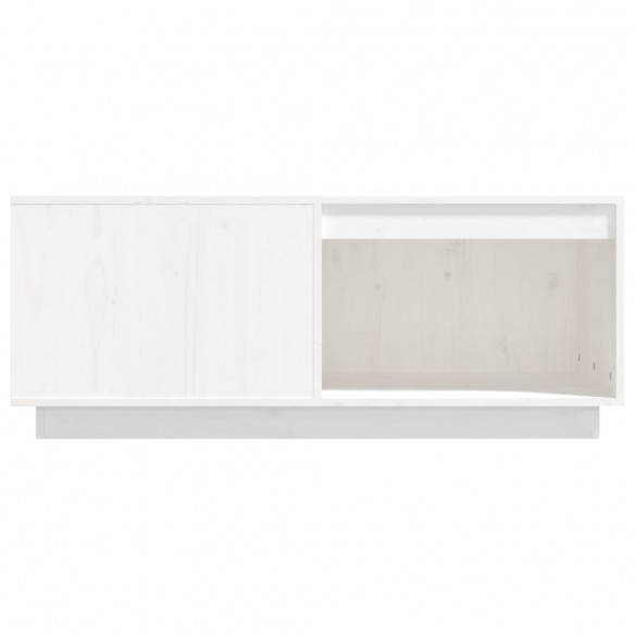 Table basse Blanc 100x101x40,5 cm Bois massif de pin