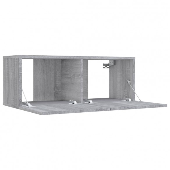 Meuble TV Sonoma gris 80x30x30 cm Bois d'ingénierie