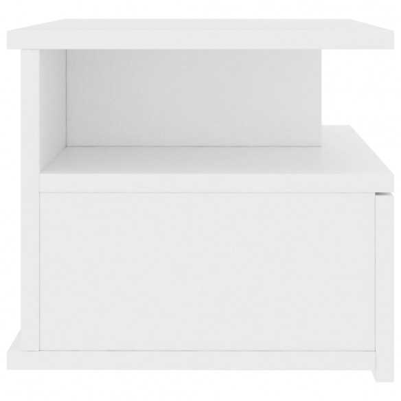 Tables de chevet flottantes 2 pcs Blanc 40x31x27 cm Aggloméré