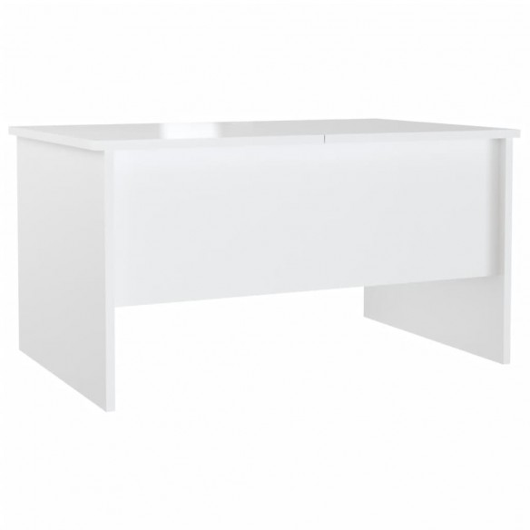 Table basse Blanc brillant 80x50x42,5 cm Bois d'ingénierie