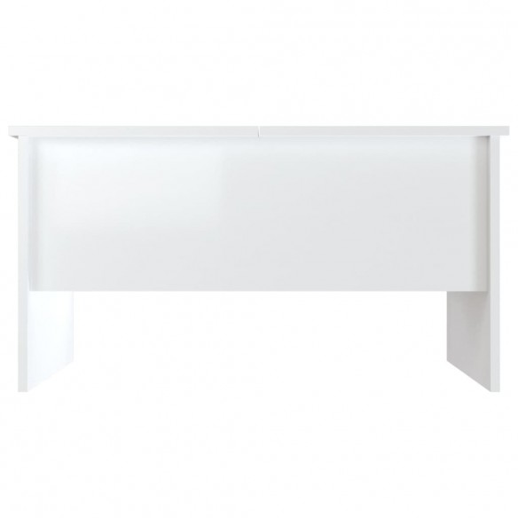 Table basse Blanc brillant 80x50x42,5 cm Bois d'ingénierie