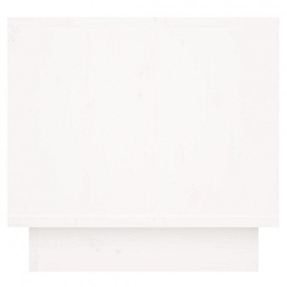 Table de chevet Blanc 35x34x32 cm Bois de pin solide